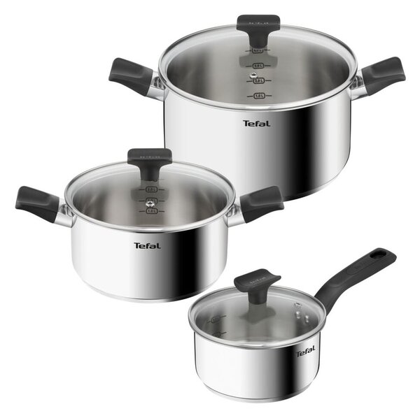 Комплект съдове 6 бр. от неръждаема стомана Delicious B925S655 – Tefal