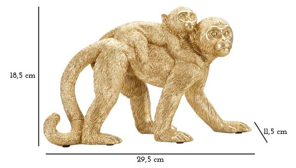 Статуя от полиресин (височина 18,5 cm) Monkey Mom – Mauro Ferretti