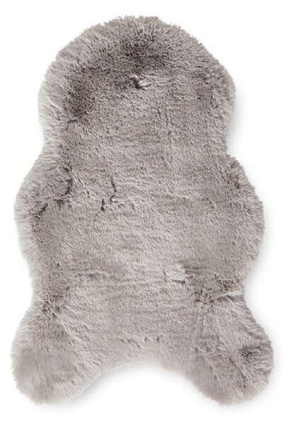 Светлосива синтетична кожа 60x90 cm Super Teddy – Think Rugs