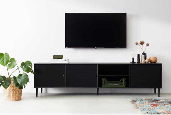 Черен ТВ скрин с метални крака Mistral 233 - Hammel Furniture