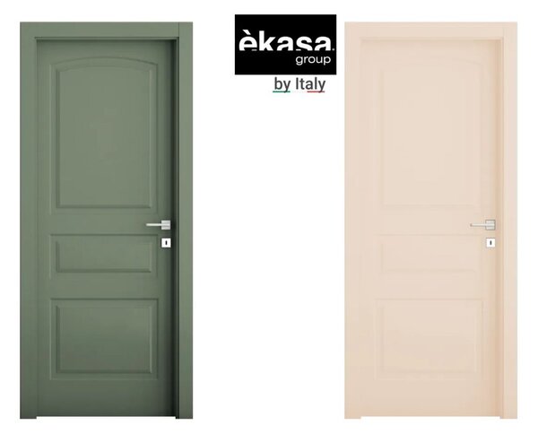 Интериорна врата с каса EKASA LIGHT 80×210×12 см – Дясна, Магнитна брава, Двуцветна Oliva/Cipria
