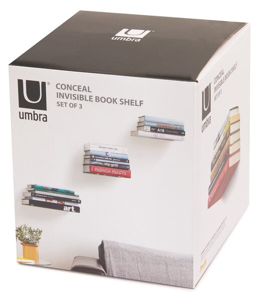 Метални рафтове в сребрист цвят в комплект от 3 части 14 cm Conceal - Umbra