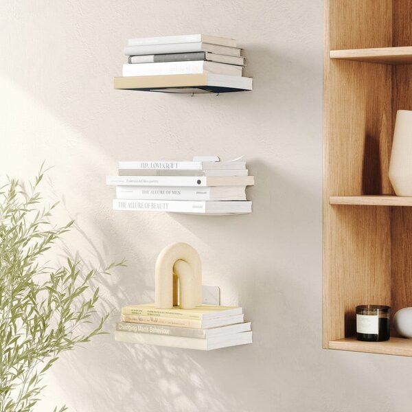 Метални рафтове в сребрист цвят в комплект от 3 части 14 cm Conceal - Umbra