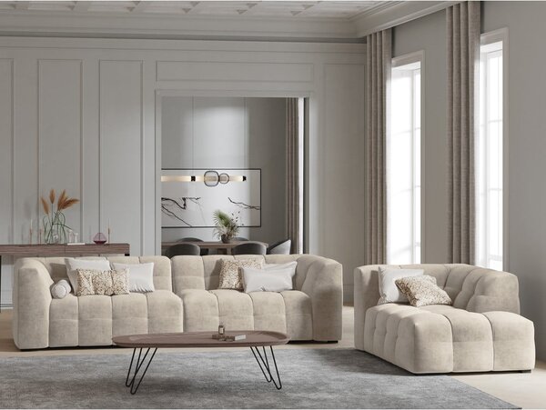 Бежов кадифен диван , 280 см Vesta - Windsor & Co Sofas