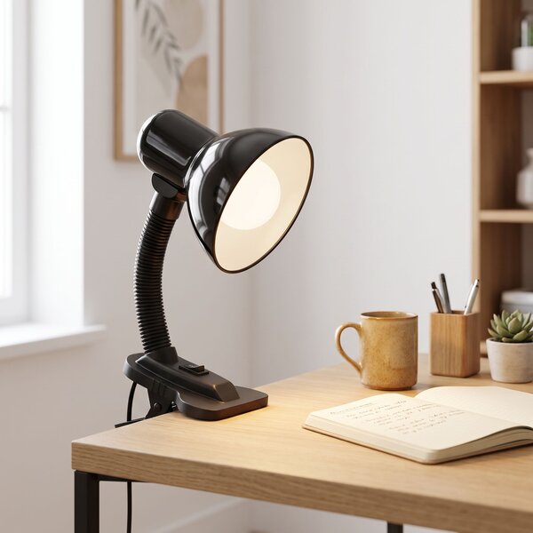Нощна настолна лампа с щипка JNH045-1T Black