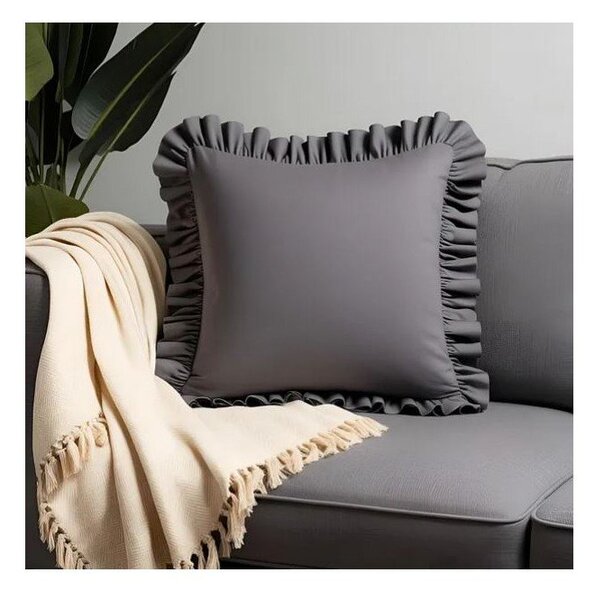 Калъфка за възглавница със смес от памук 40x40 cm Ruffled – Mila Home