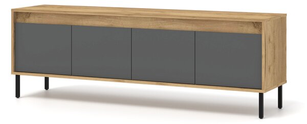 ТВ шкаф NESTA 166 cm, златен дъб/базалт