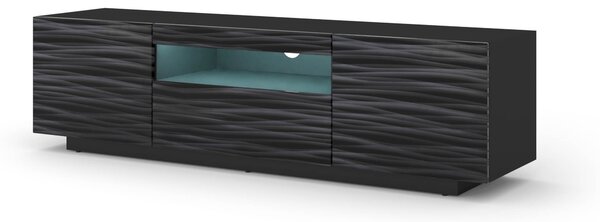 ТВ шкаф AURA 150 стоящ/окачен, черен Сахара, LED
