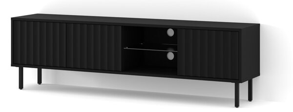 Окачен универсален ТВ шкаф Vina 156 cm, черен мат