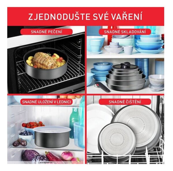 Комплект алуминиеви съдове за готвене 20 бр. Ingenio Daily Chef On - Tefal