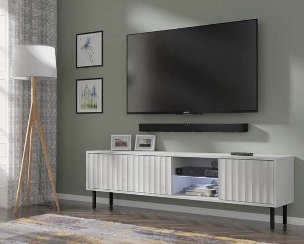 Окачен универсален ТВ шкаф Vina 156 cm, бял мат