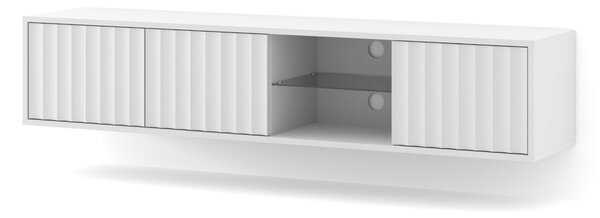 Окачен универсален ТВ шкаф Vina 156 cm, бял мат