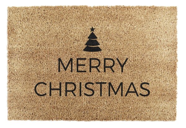 Изтривалка с коледен мотив от кокосови влакна 40x60 cm Merry Christmas – Artsy Doormats
