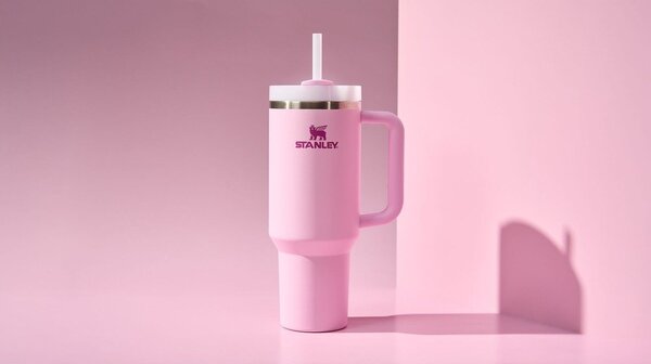 Розов термос със сламка от неръждаема стомана 1,18 l Quencher H2.0 FlowState Tumbler Cherry Blossom – Stanley