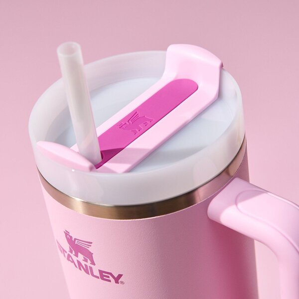 Розов термос със сламка от неръждаема стомана 1,18 l Quencher H2.0 FlowState Tumbler Cherry Blossom – Stanley