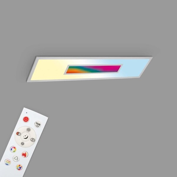 LED RGBW димируем панел LED/20W/230V, сребрист + дистанционно управление