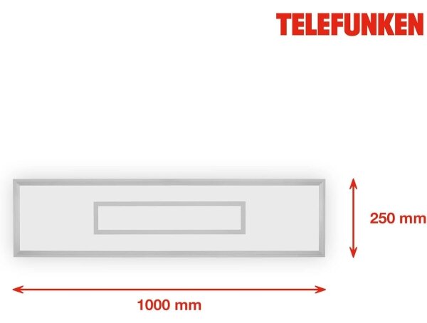 LED RGBW димируем панел LED/20W/230V, сребрист + дистанционно управление