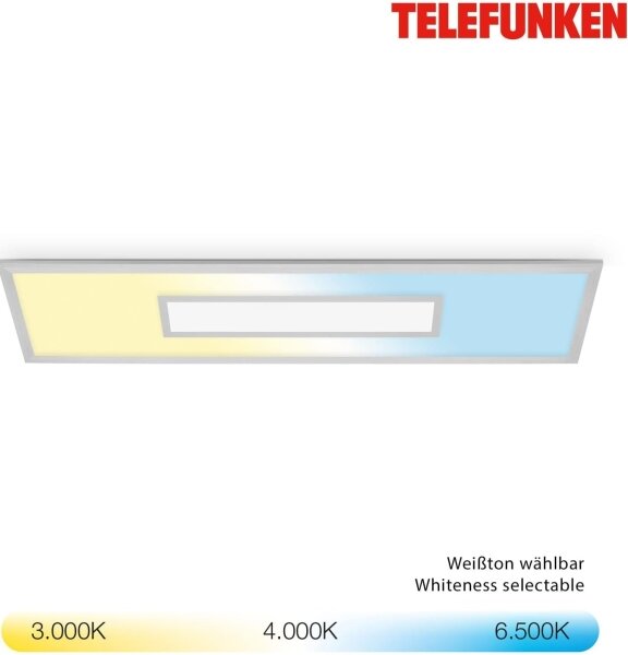 LED RGBW димируем панел LED/20W/230V, сребрист + дистанционно управление