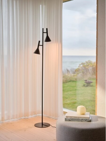 Nordlux - Подова лампа KELVIS 2xGU10/12W/230V черна