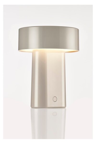 Сиво-бежова пластмасова LED настолна лампа (височина 18 cm) Oblong – Zone