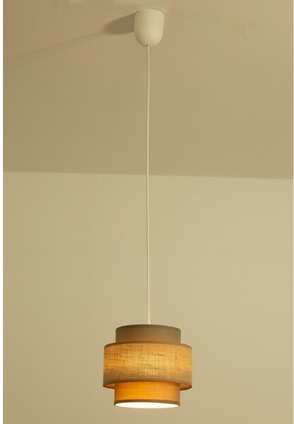Brilagi - Полилей с кабелно окачване RESNA 1xE27/60W/230V Ø 20 см кафяв/бежов