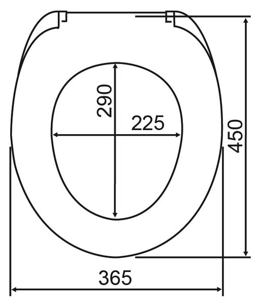 Тоалетна чиния с автоматично затваряне 36,5 x 45 см Boat – Wenko