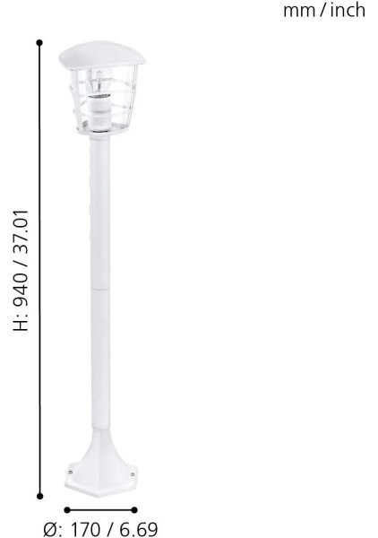 Eglo 18799 - LED външна лампа ALORIA 1xE27/8,5W/230V IP44 бяла