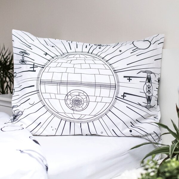 Единично памучно детско спално бельо със светещ ефект 140x200 cm Star Wars – Jerry Fabrics