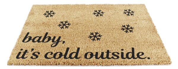 Изтривалка с коледен мотив от кокосови влакна 40x60 cm Baby It's Cold Outside – Artsy Doormats