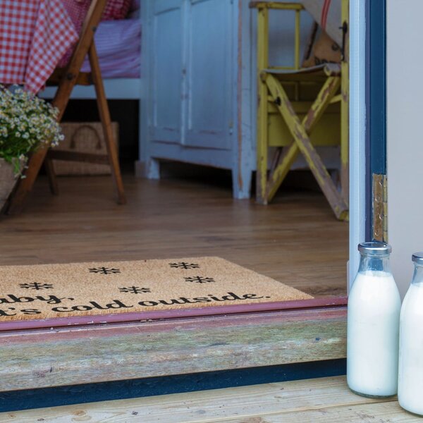 Изтривалка с коледен мотив от кокосови влакна 40x60 cm Baby It's Cold Outside – Artsy Doormats