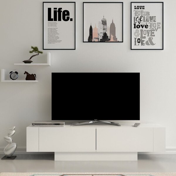 Бял TV комплект 150x42 cm Matera – Zena Home