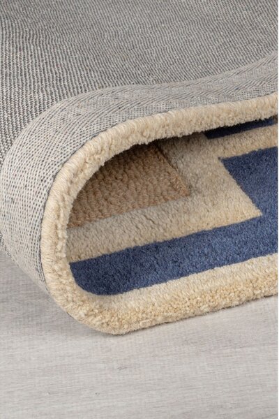 Килим за площ Illusion Retro Blocks Blue 60X230 cm, Flair Rugs