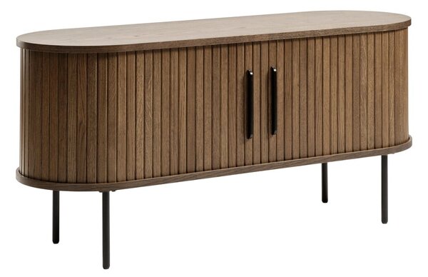 Кафява ТВ масичка от дъб 120x56 cm Nola - Unique Furniture