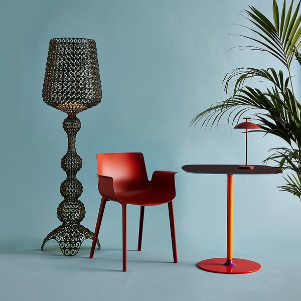 Kartell Kabuki - LED подова лампа, черна, Затъмняване, Черен, Дневна/трапезария, Пластмаса, Дизайн