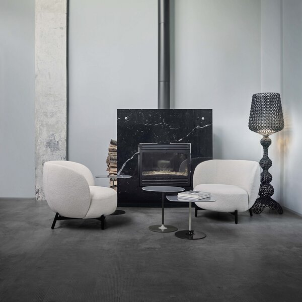 Kartell Kabuki - LED подова лампа, черна, Затъмняване, Черен, Дневна/трапезария, Пластмаса, Дизайн