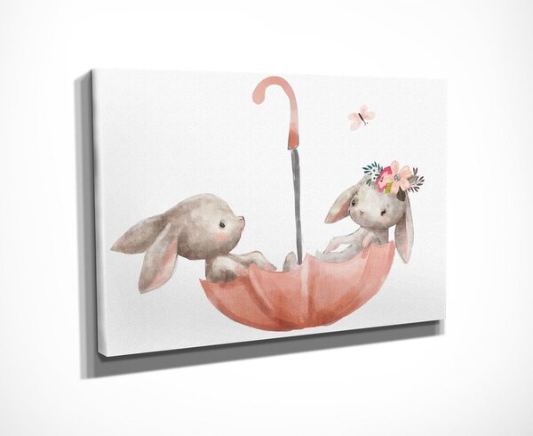 Детска картина 40x30 cm Bunnies - Wallity