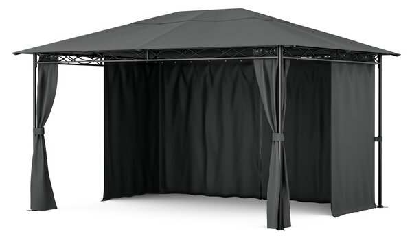 Blumfeldt Mondo 3x4 беседка с метална рамка и 4 странични стени