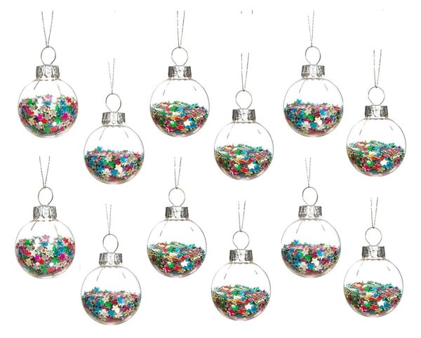 Стъклени коледни топки в комплект 12 бр. ø 3 cm Disco Stars Mini – Sass & Belle