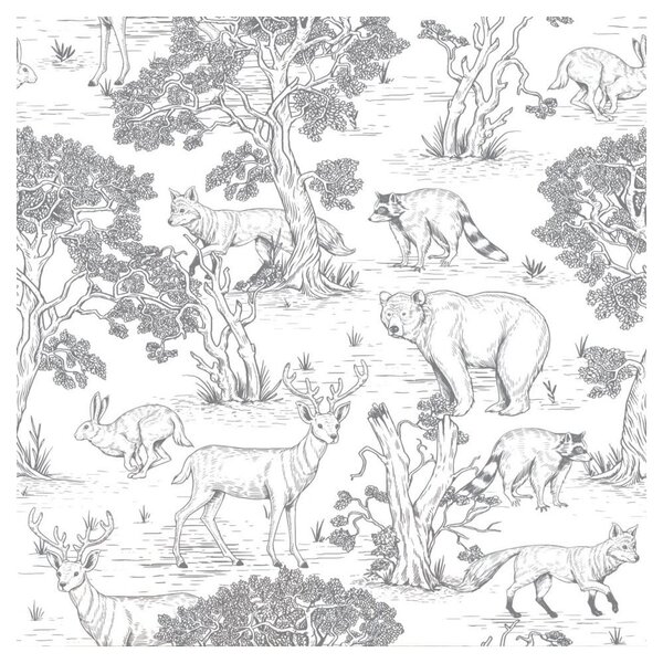 Хартиен детски тапет 100 cm x 280 cm Animals – Dekornik