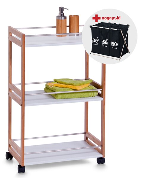 Количка 51x30x81см, Бамбук/MDF от ZELLER