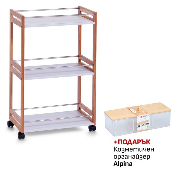 Количка 51x30x81см, Бамбук/MDF от ZELLER
