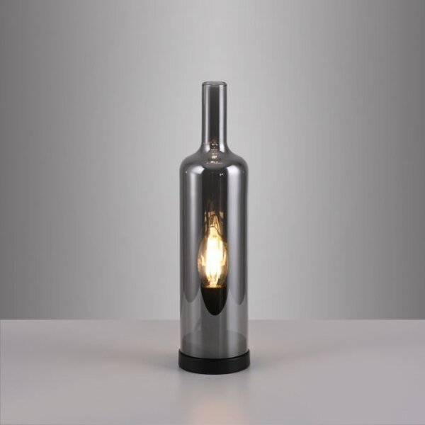 JUST LIGHT. 14006-25 - Настолна лампа BOTTLE 1xE14/25W/230V черна/опушена