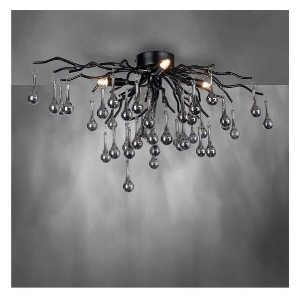 Paul Neuhaus 8090-18 - Прикрепен полилей ICICLE 4xG9/40W/230V 30x60 cm черен