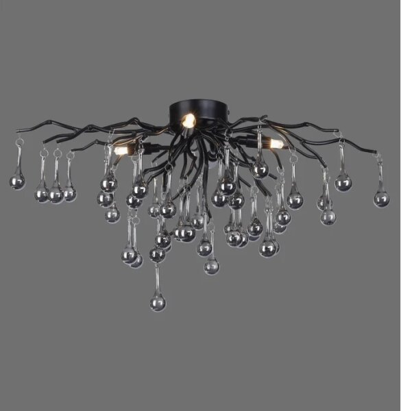 Paul Neuhaus 8090-18 - Прикрепен полилей ICICLE 4xG9/40W/230V 30x60 cm черен