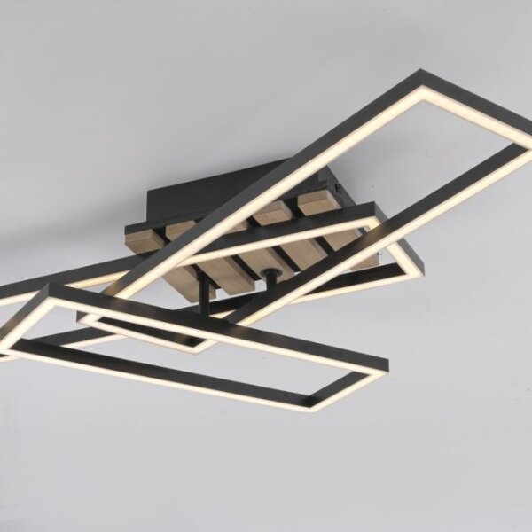 JUST LIGHT. 14051-79 - LED плафон AKUSTIKA LED/20,5W/230V дъб/черно