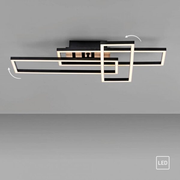 JUST LIGHT. 14051-79 - LED плафон AKUSTIKA LED/20,5W/230V дъб/черно