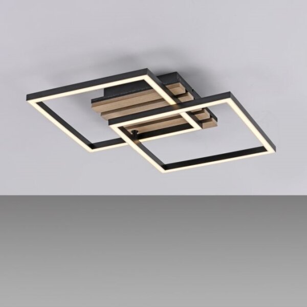 JUST LIGHT. 14053-79 - LED таванно осветително тяло AKUSTIKA LED/15W/230V дъб/черно