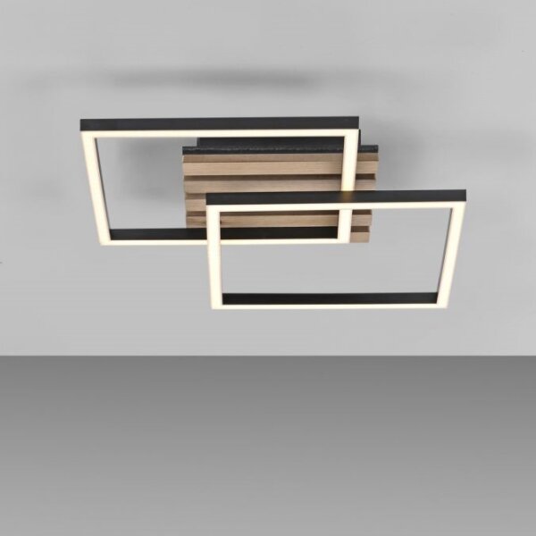 JUST LIGHT. 14053-79 - LED таванно осветително тяло AKUSTIKA LED/15W/230V дъб/черно