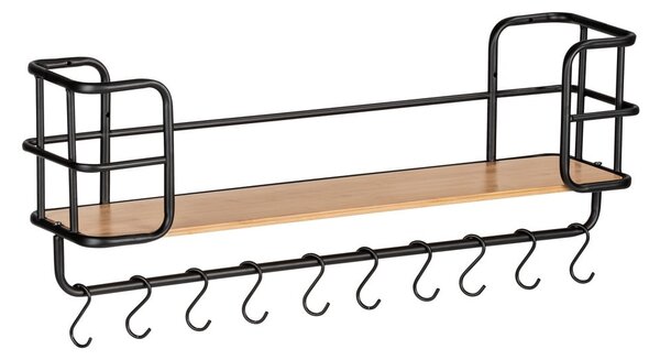 Черен метален стенен рафт 79 cm Loft – Wenko