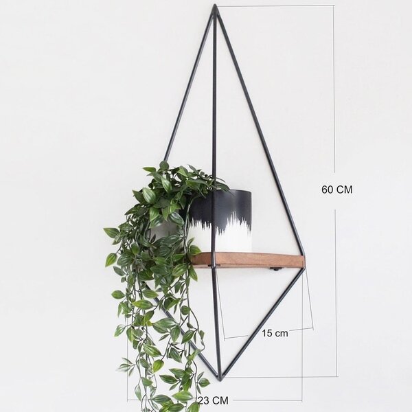 Рафт от смърчово дърво в естествен цвят 60 cm Tris - Kalune Design